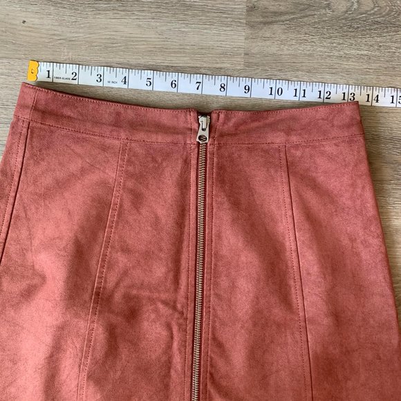 Salmon Wilfred Free New Zip-Up A-Line Mini Skirt - Picture 5 of 6